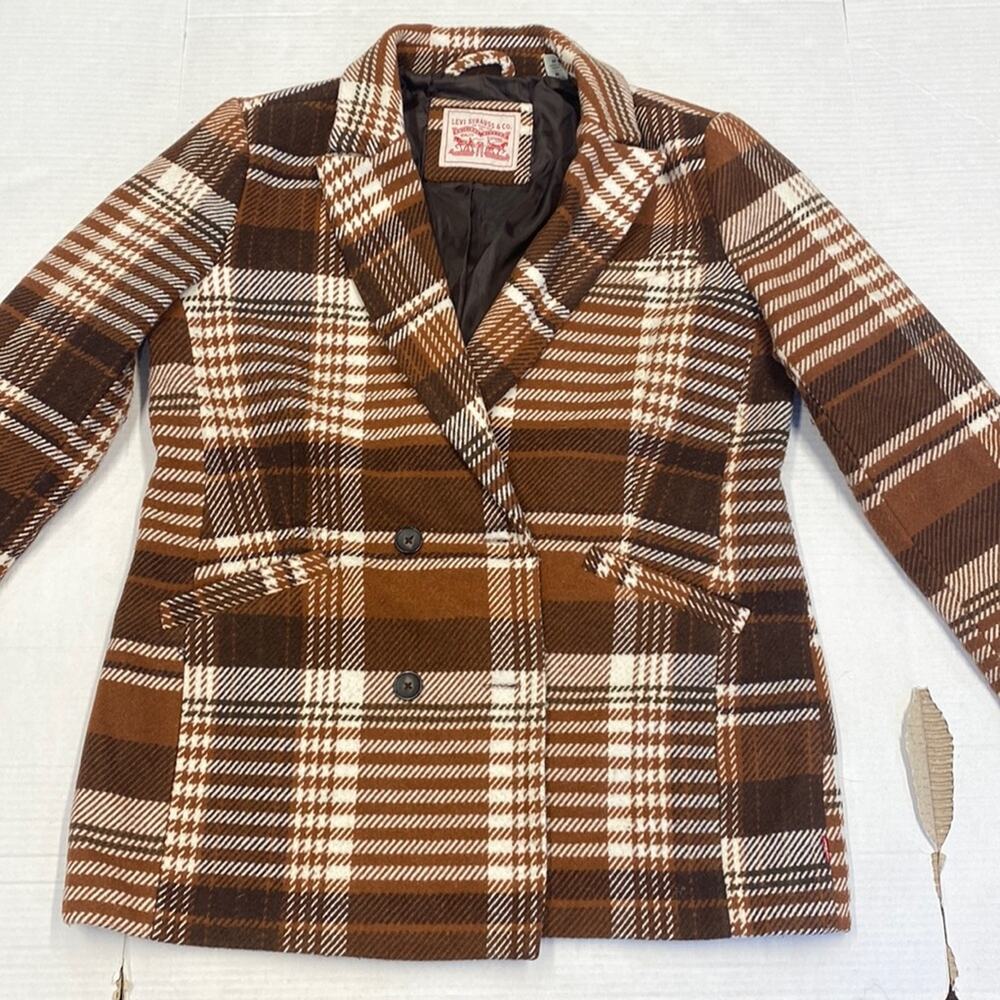 LEVI'S Women's Wool Blend Double Breasted Blazer size Medium (c2)
